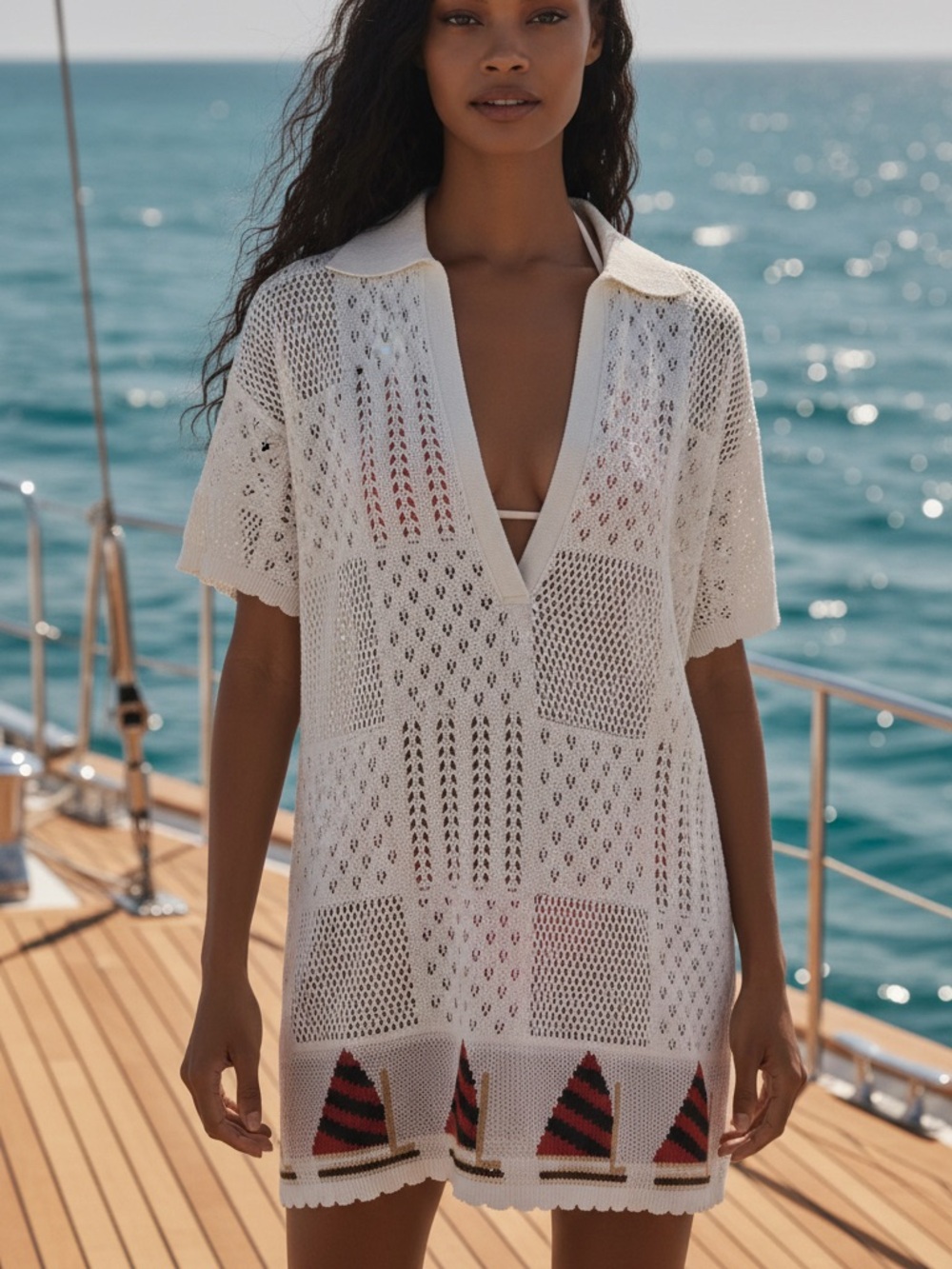 NWT Anthropologie Celandine Short-Sleeve Knit Tunic Mini Dress